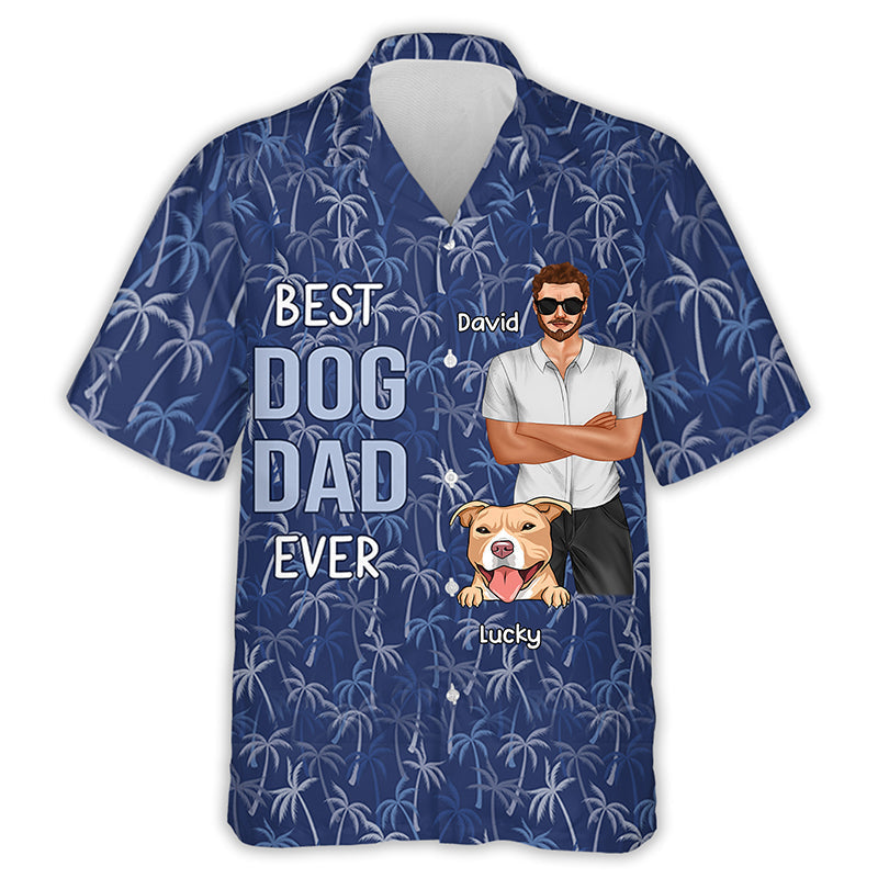 Cool Dog Dad Personalized Custom Hawaiian - Adult & Kids T-Shirts, Sweatshirts & Hoodies apparel design preview 1