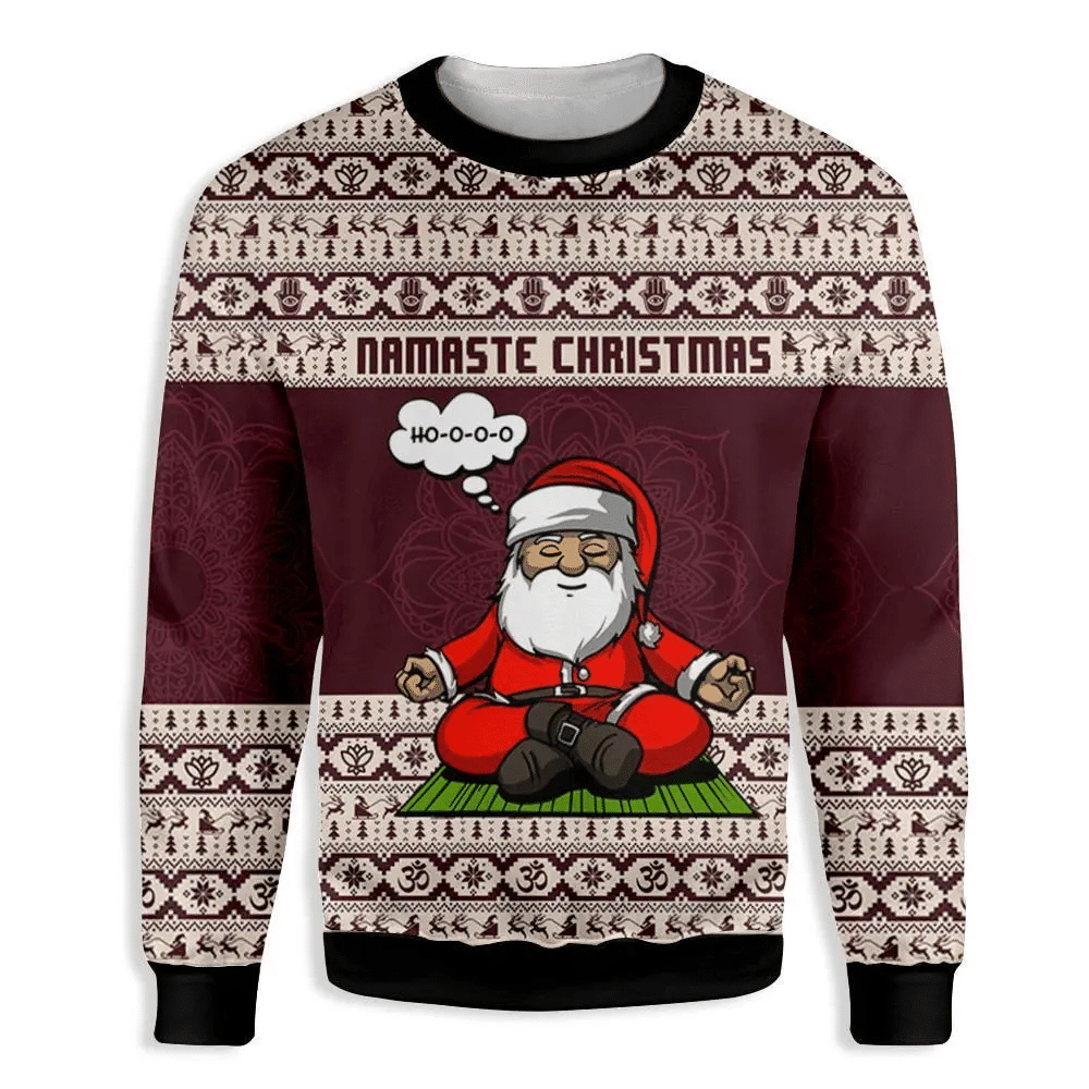 Namaste 3D Christmas Sweater - Holiday Gift product image