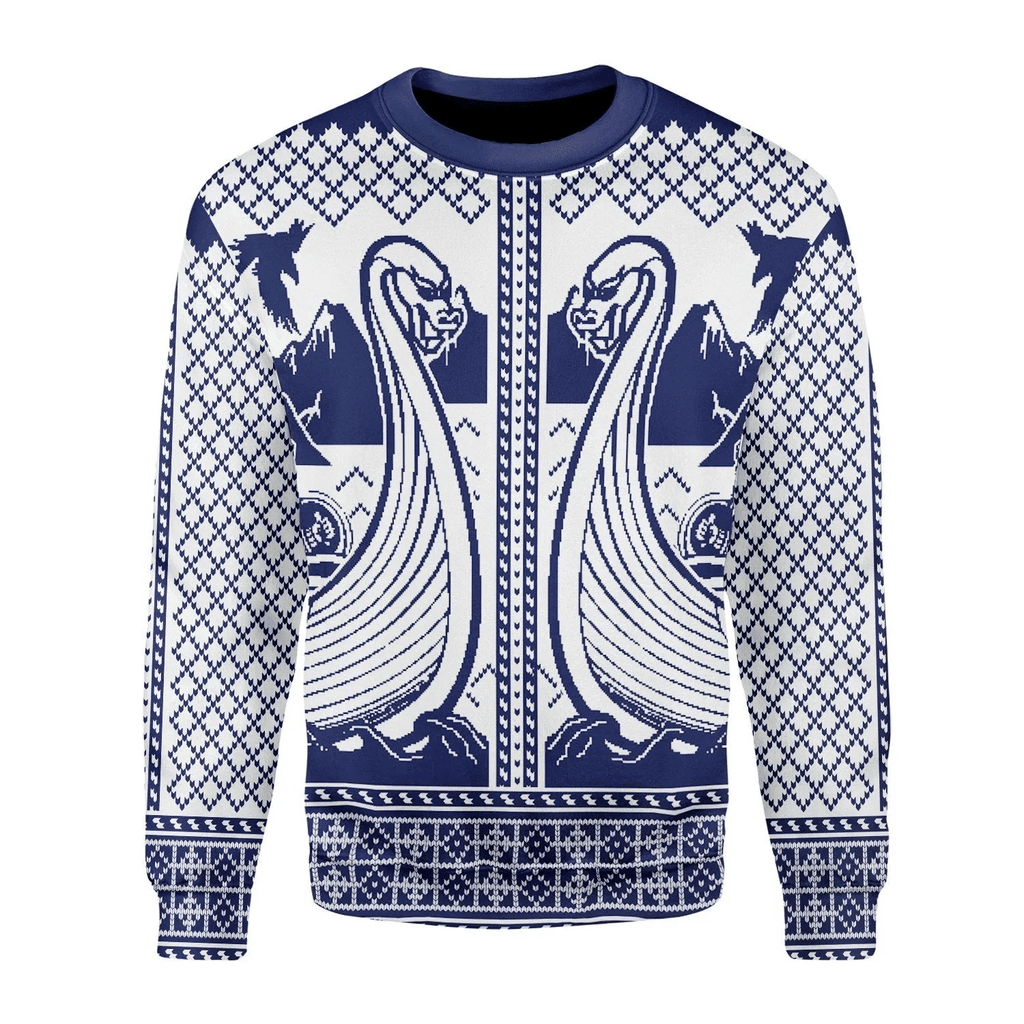 Viking boat 3D Christmas Sweater - Holiday Gift product image