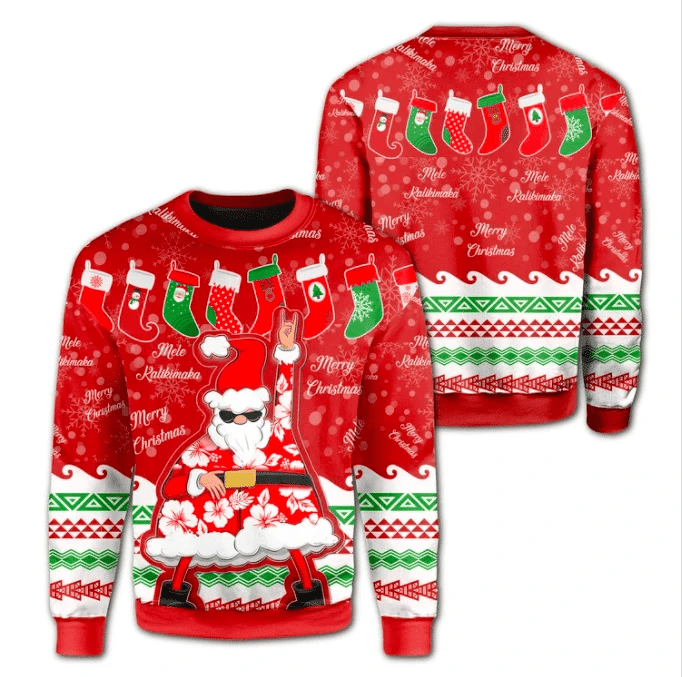 Santa dancing merry 3D Christmas Sweater - Holiday Gift product image