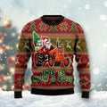 This is how I roll Santa Claus With tractor 3D Christmas Sweater - Holiday Gift product image