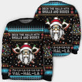 Deck the halls with skulls and bodies 3D Christmas Sweater - Holiday Gift product image