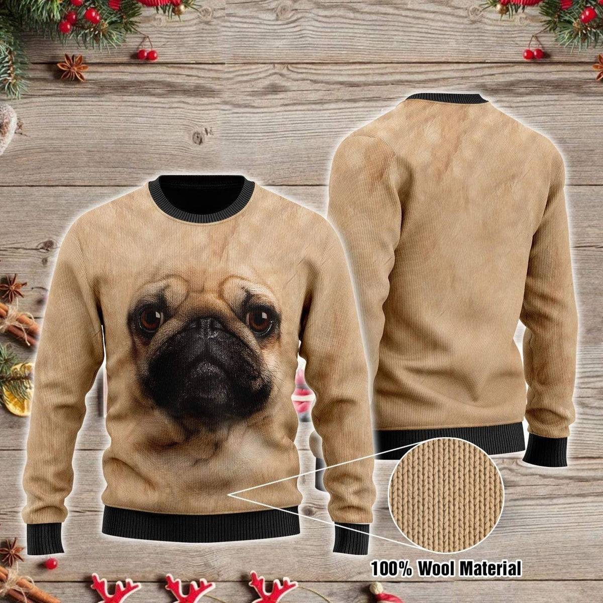 Santa i rock jingle bell 3D Christmas Sweater - Holiday Gift product image 4