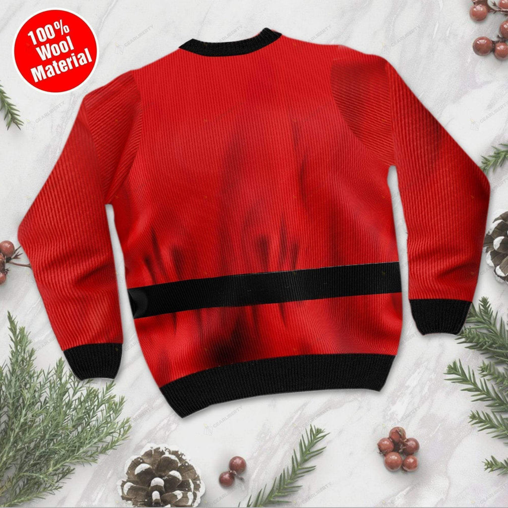 Santa claws body with firefighter tattoo 3D Ugly Christmas Sweater - Holiday Gift product image 2