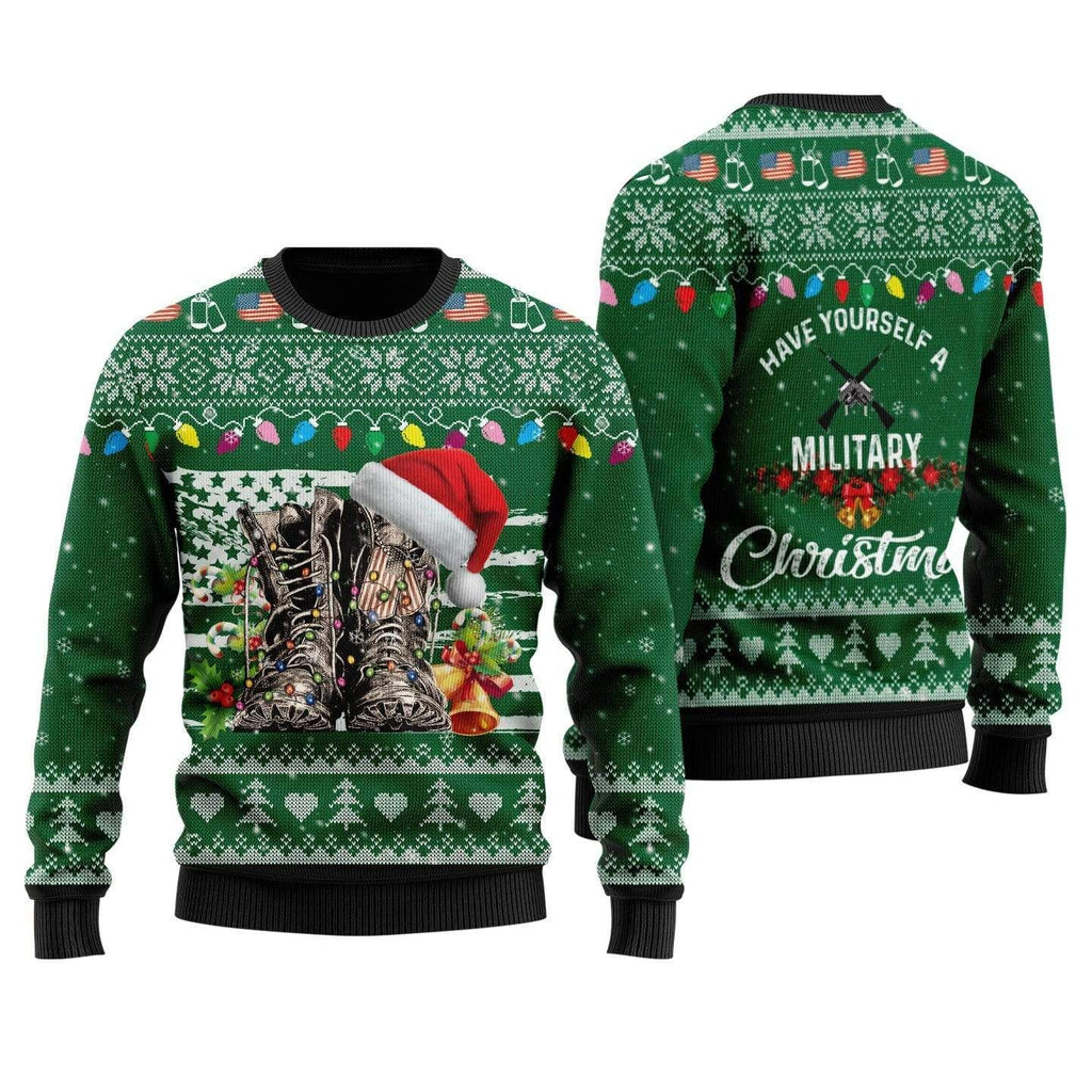 Santa i rock jingle bell 3D Christmas Sweater - Holiday Gift product image 3