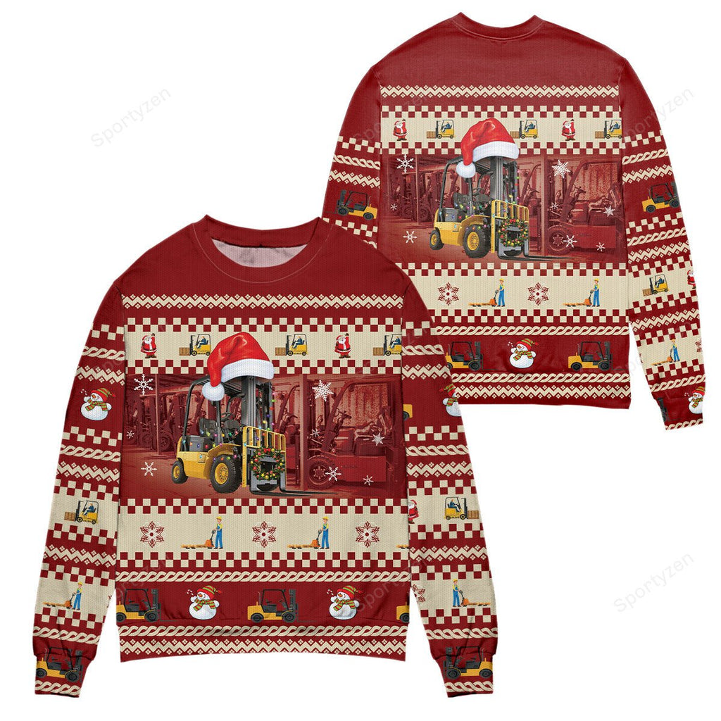 All for forklift 3D Christmas Sweater - Holiday Gift product image 2