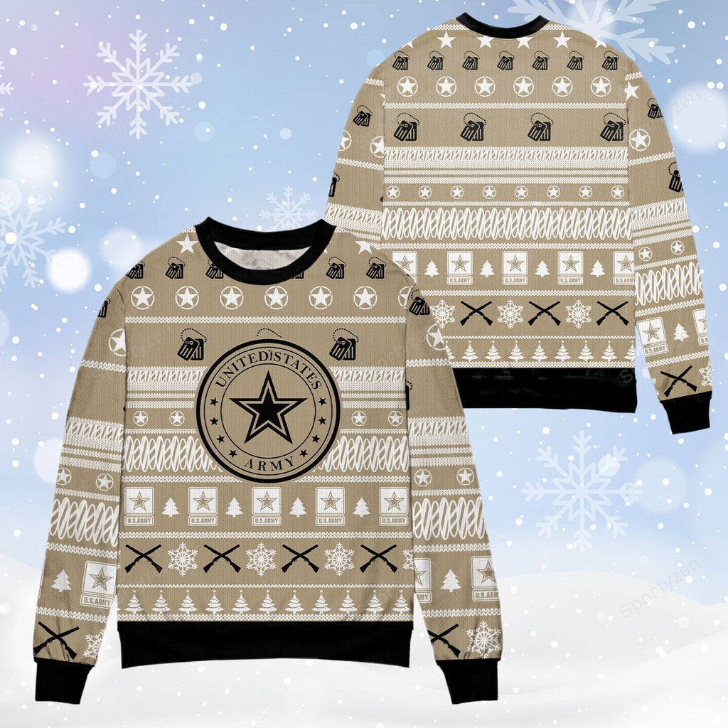 US army star 3D Christmas Sweater - Holiday Gift product image
