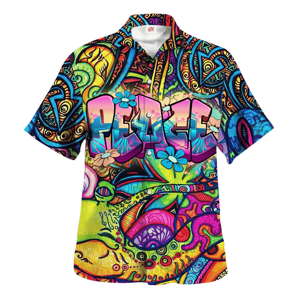Hippie Hawaiian Groovy 70s Vacation Style HBL-HP-35 - Adult & Kids T-Shirts, Sweatshirts & Hoodies apparel design preview 1