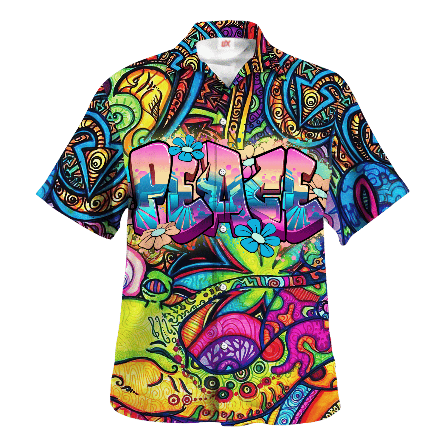 Hippie Hawaiian Groovy 70s Vacation Style HBL-HP-35 - Adult & Kids T-Shirts, Sweatshirts & Hoodies apparel design preview 1