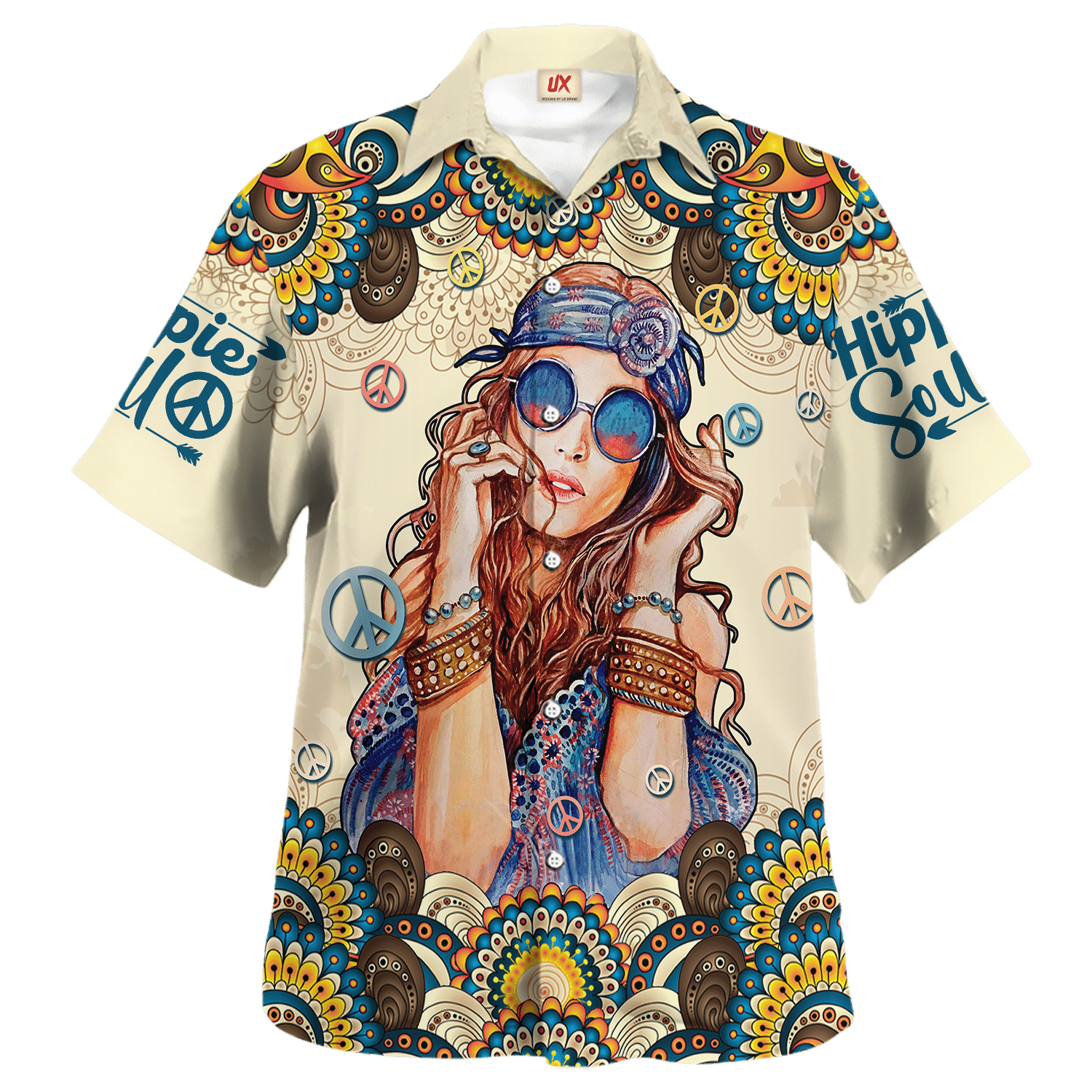 Hippie Hawaiian Retro Peace Love Vacation Style - Adult & Kids T-Shirts, Sweatshirts & Hoodies apparel design preview 1