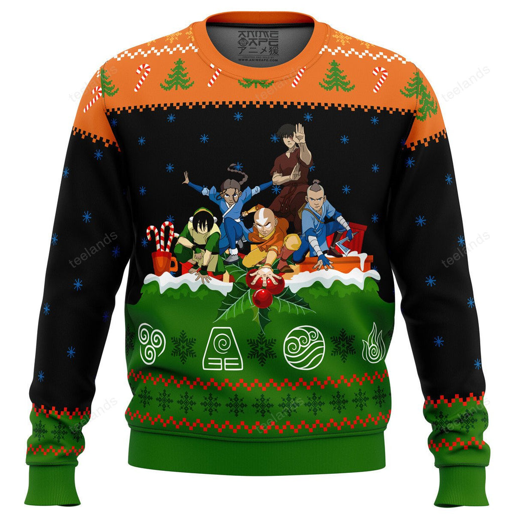 Mighty morphin chibis power rangers 3D Christmas Sweater - Holiday Gift product image 2