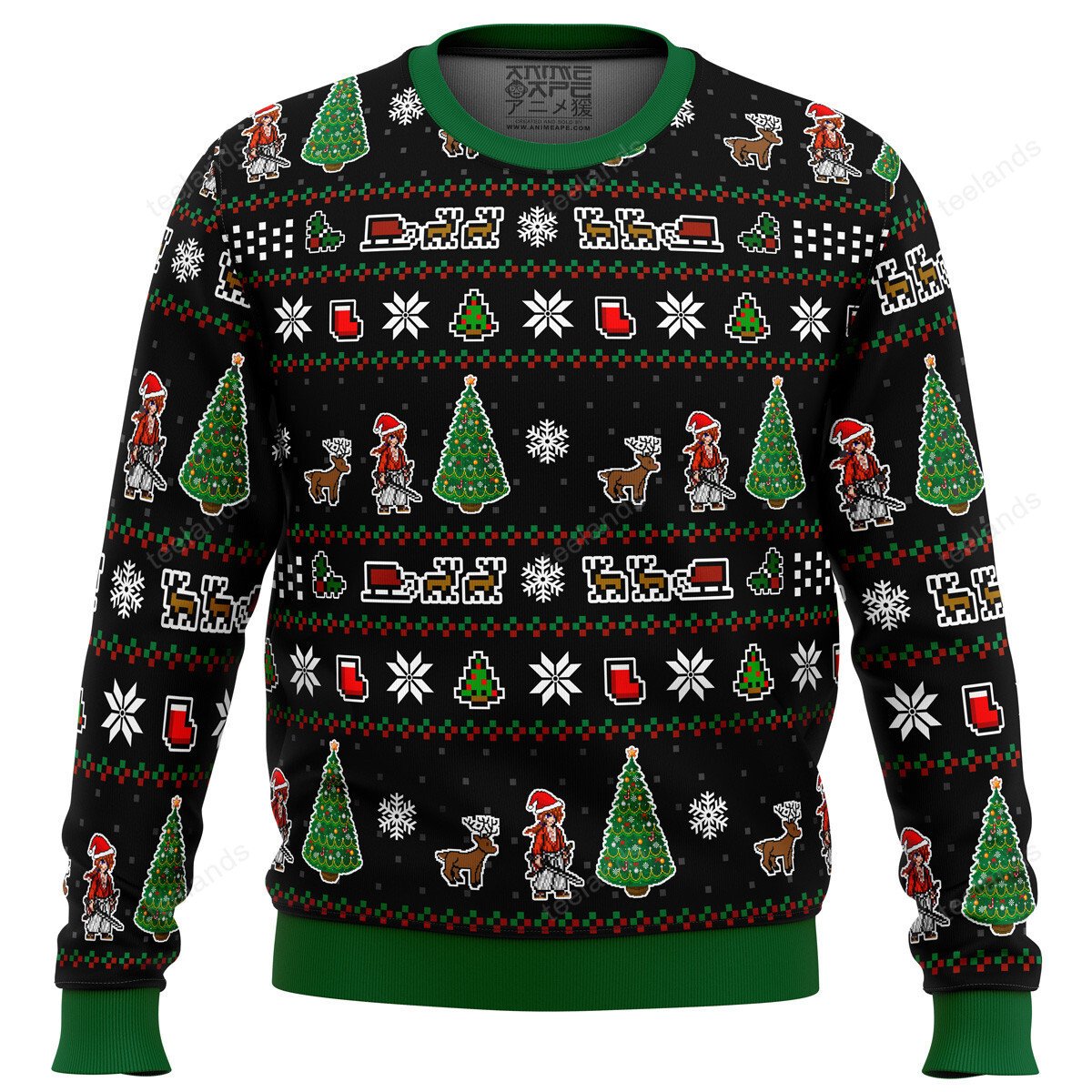 Samurai Christmas tree 3D Christmas Sweater - Holiday Gift product image