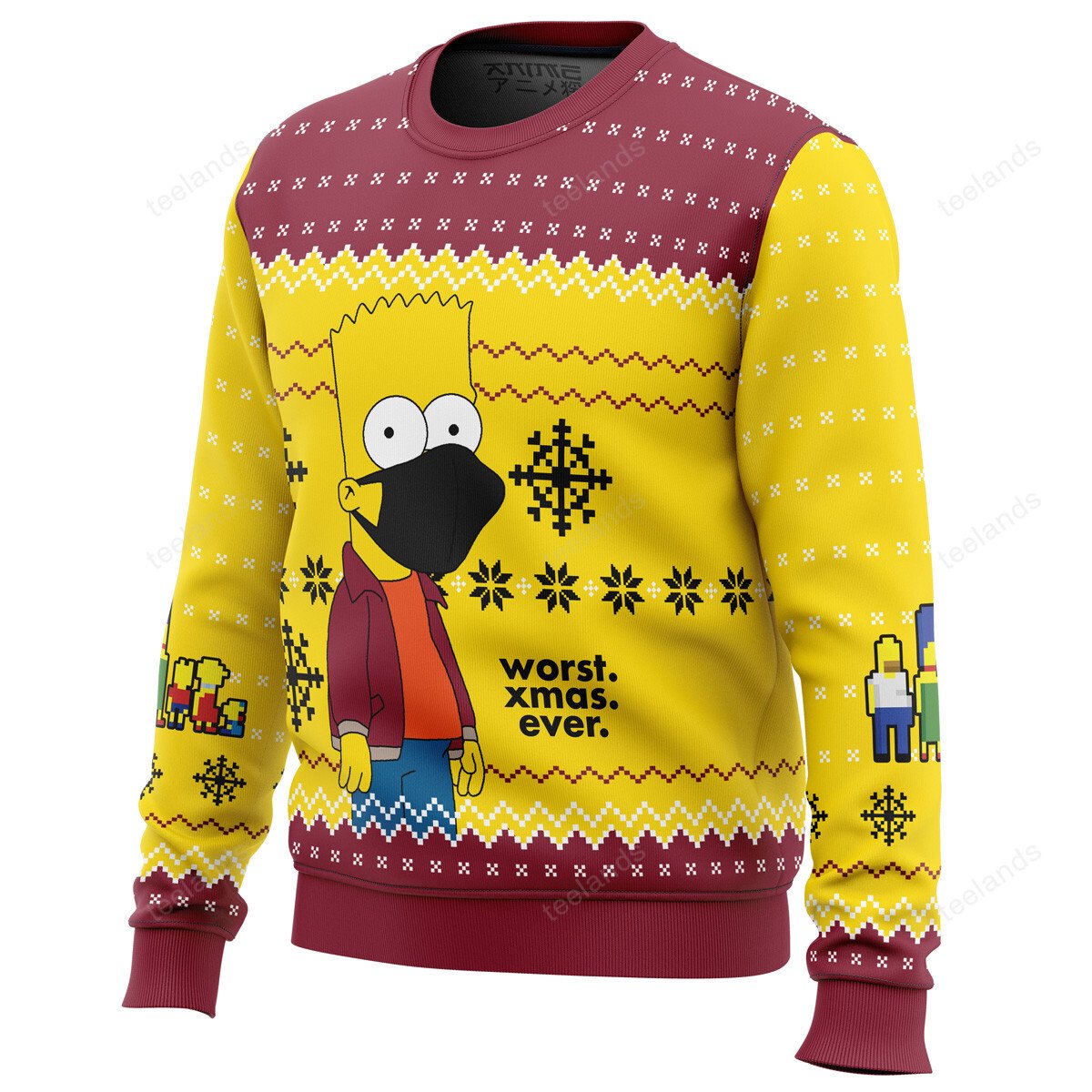 Worst xmas ever the simpsons 3D Ugly Christmas Sweater - Holiday Gift product image 4