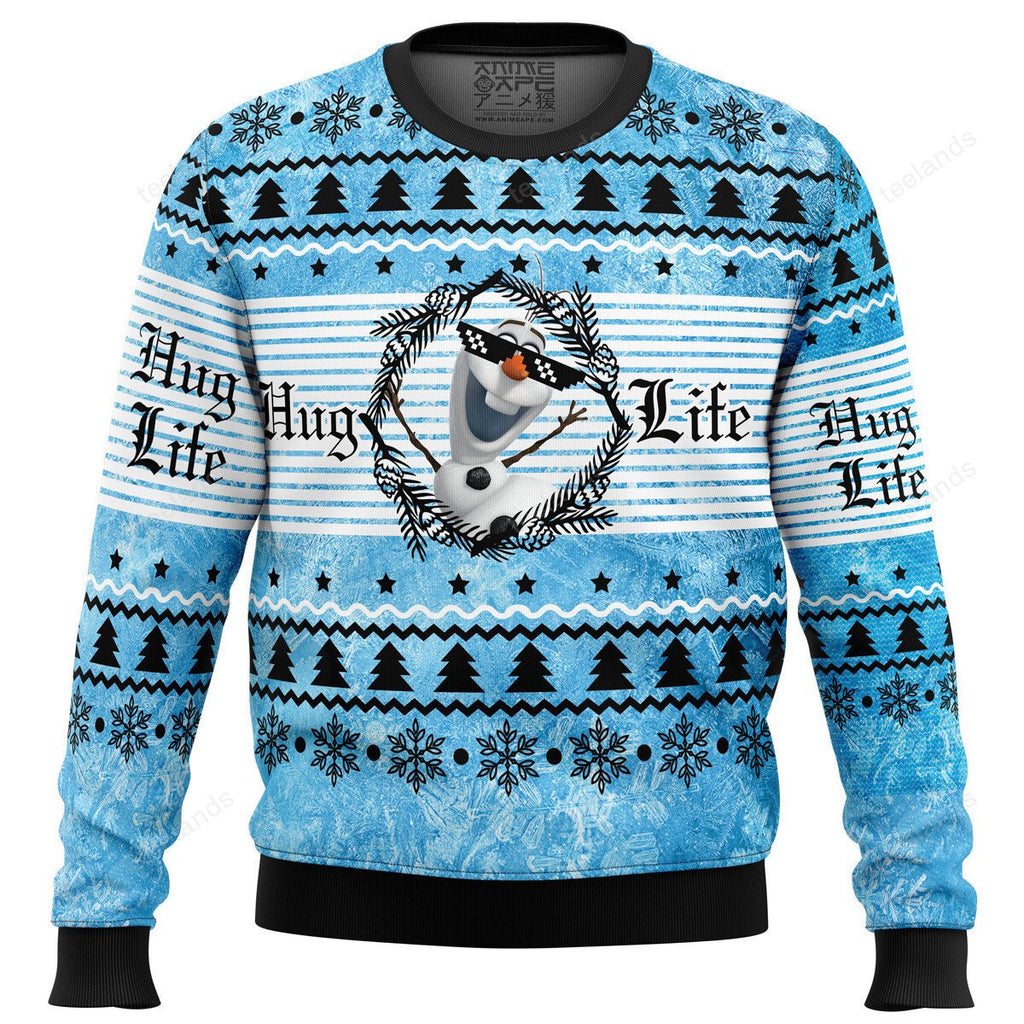 Hug life olaf frozen 3D Ugly Christmas Sweater - Holiday Gift product image