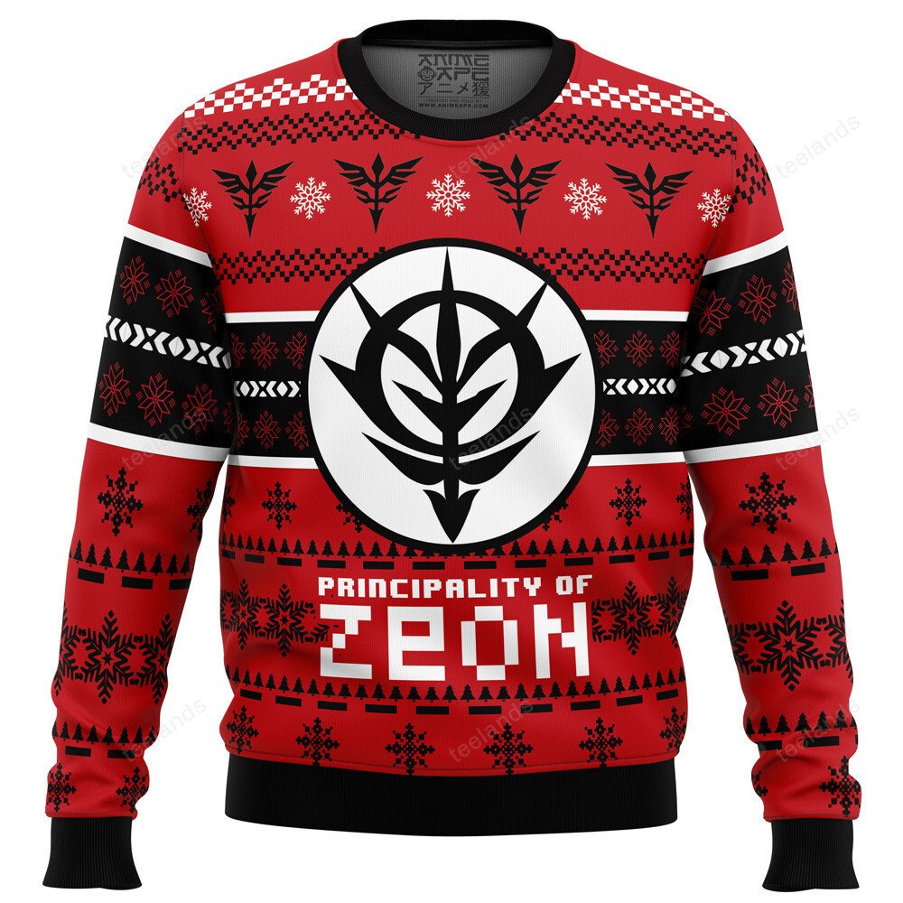 Principality of zeon 3D Ugly Christmas Sweater - Holiday Gift product image