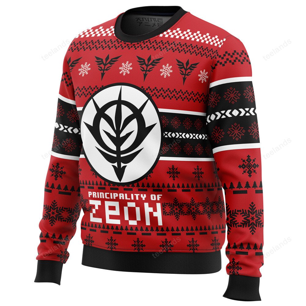 Principality of zeon 3D Ugly Christmas Sweater - Holiday Gift product image 2