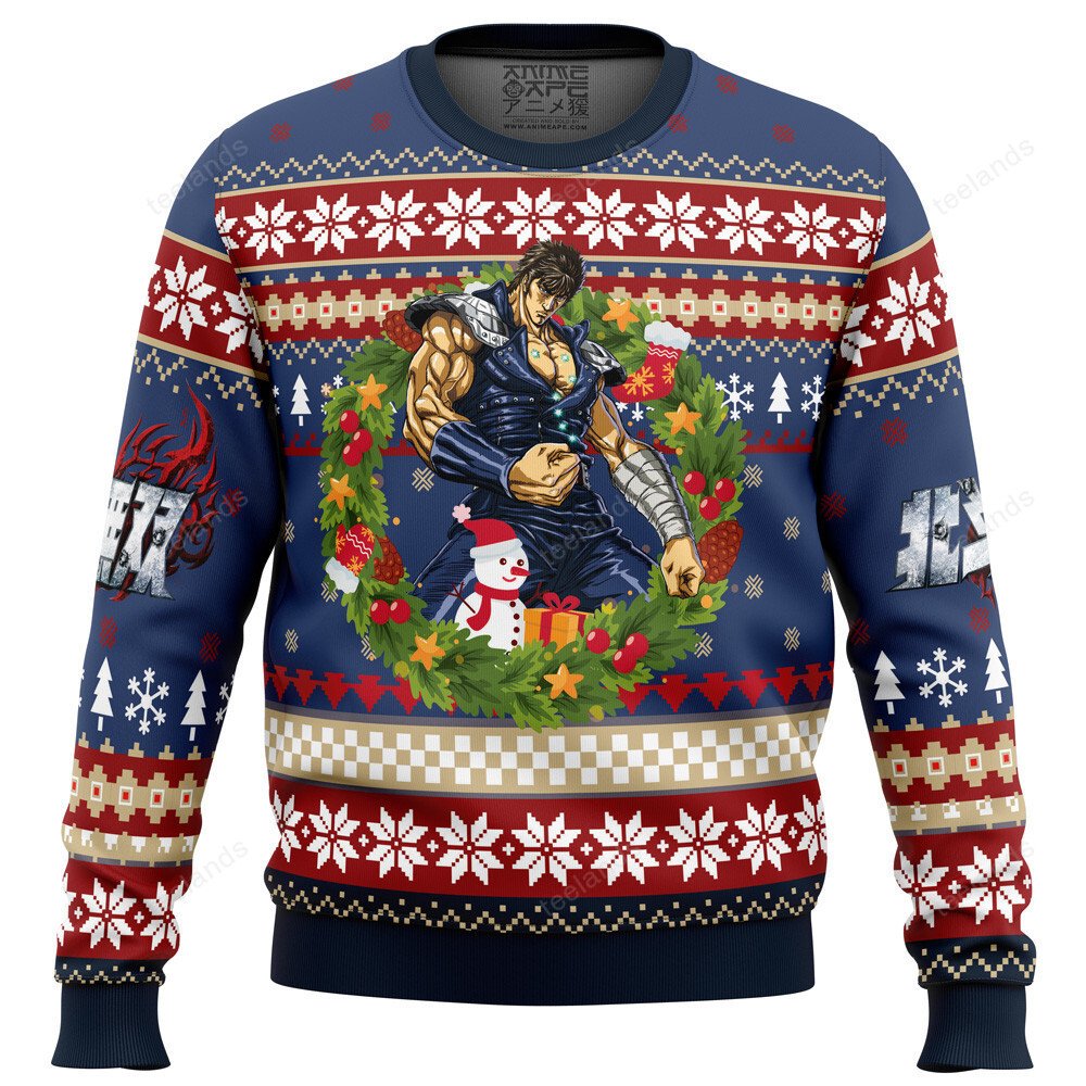 Christmas kenshiro fist of the north star 3D Christmas Sweater - Holiday Gift product image