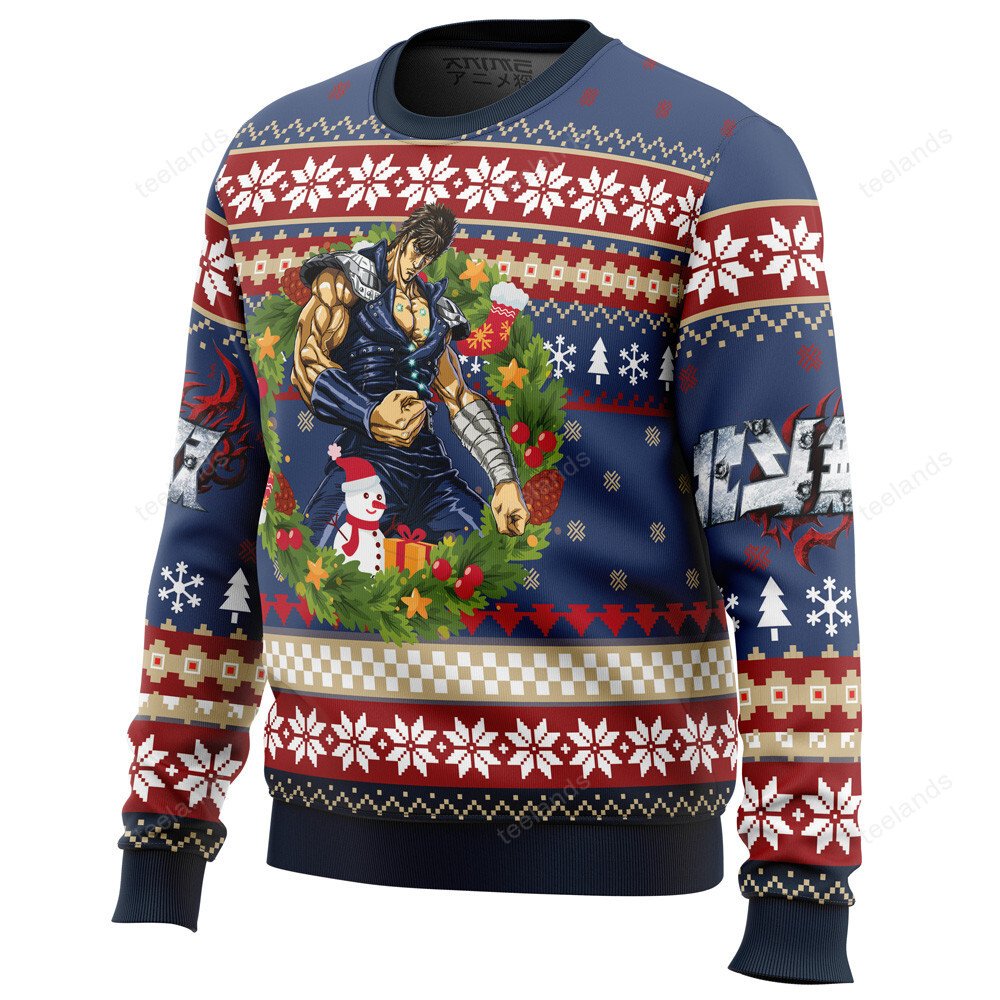 Christmas kenshiro fist of the north star 3D Christmas Sweater - Holiday Gift product image 2