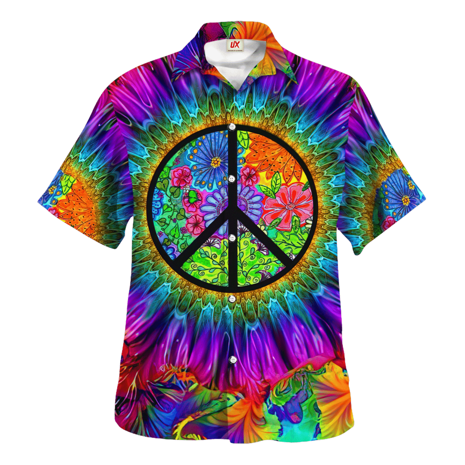 Hippie Hawaiian Retro Festival Party Style HBL-HP-25 - Adult & Kids T-Shirts, Sweatshirts & Hoodies apparel design preview 1