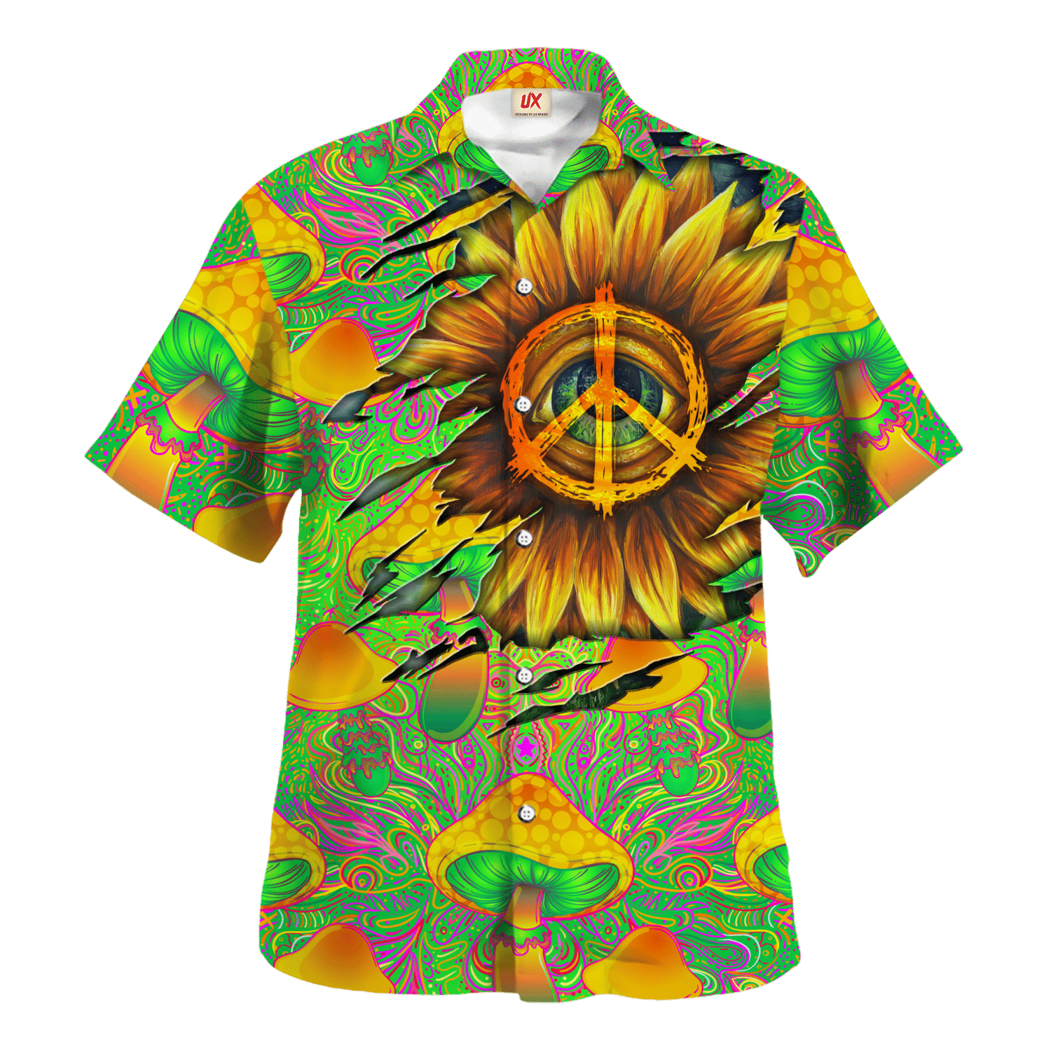 Hippie Hawaiian Retro Peace Sign Beach Style - Adult & Kids T-Shirts, Sweatshirts & Hoodies apparel design preview 1