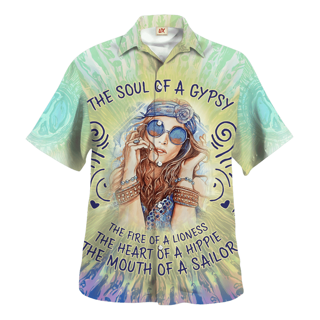 Hippie Hawaiian Vintage 70s Summer Style HBL-HP-34 - Adult & Kids T-Shirts, Sweatshirts & Hoodies apparel design preview 1