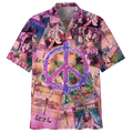 Hippie Hawaiian Retro Summer Vacation Style HBL-HP-14 - Adult & Kids T-Shirts, Sweatshirts & Hoodies apparel design preview 1