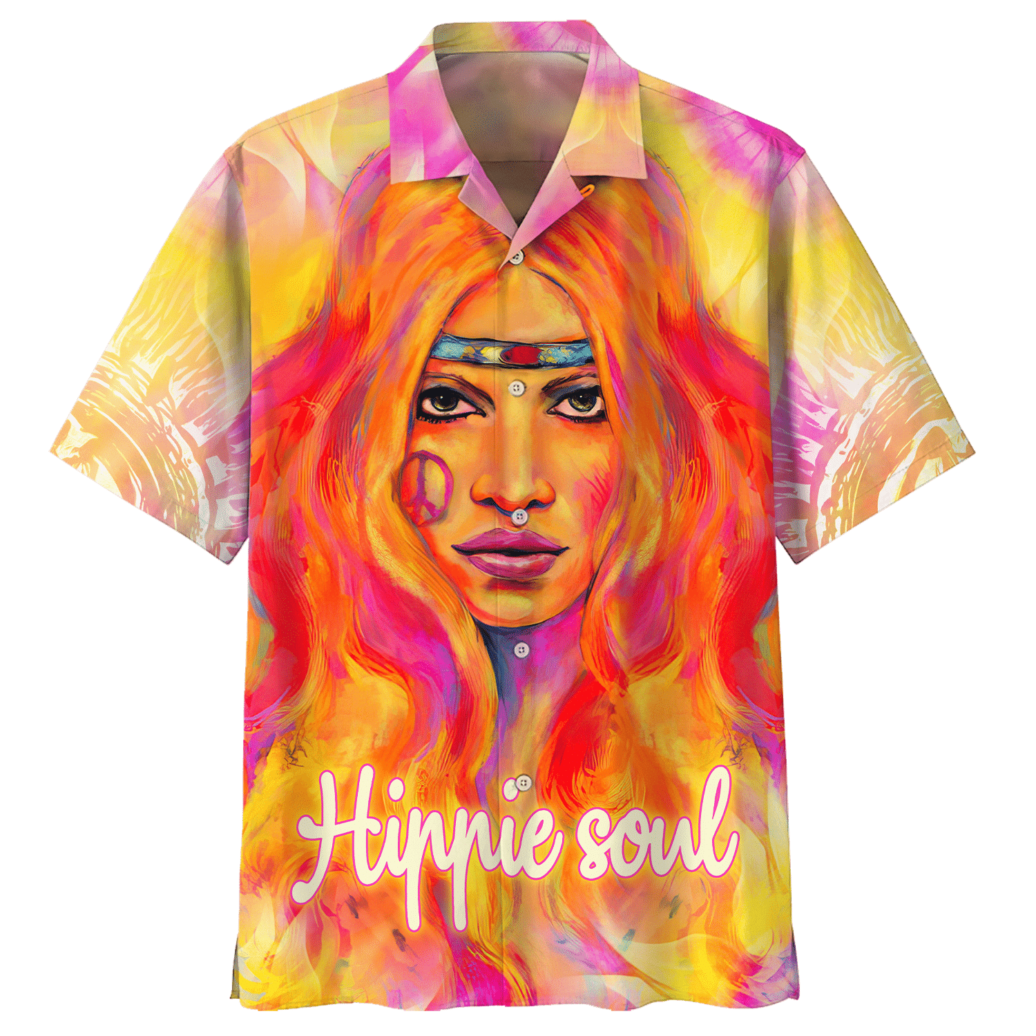 Hippie Hawaiian Groovy Retro Summer Style HBL-HP-17 - Adult & Kids T-Shirts, Sweatshirts & Hoodies apparel design preview 1