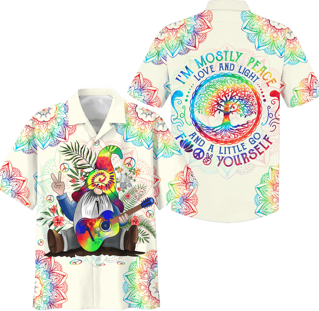 Hippie Hawaiian Vintage 70s Festival Summer Style - Adult & Kids T-Shirts, Sweatshirts & Hoodies apparel design preview 1