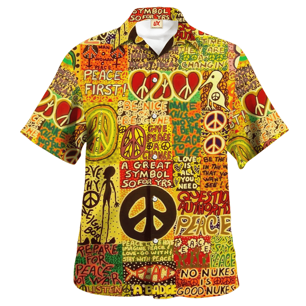 Hippie Hawaiian Vintage Festival Beach Style NV-HP-20 - Adult & Kids T-Shirts, Sweatshirts & Hoodies apparel design preview 1