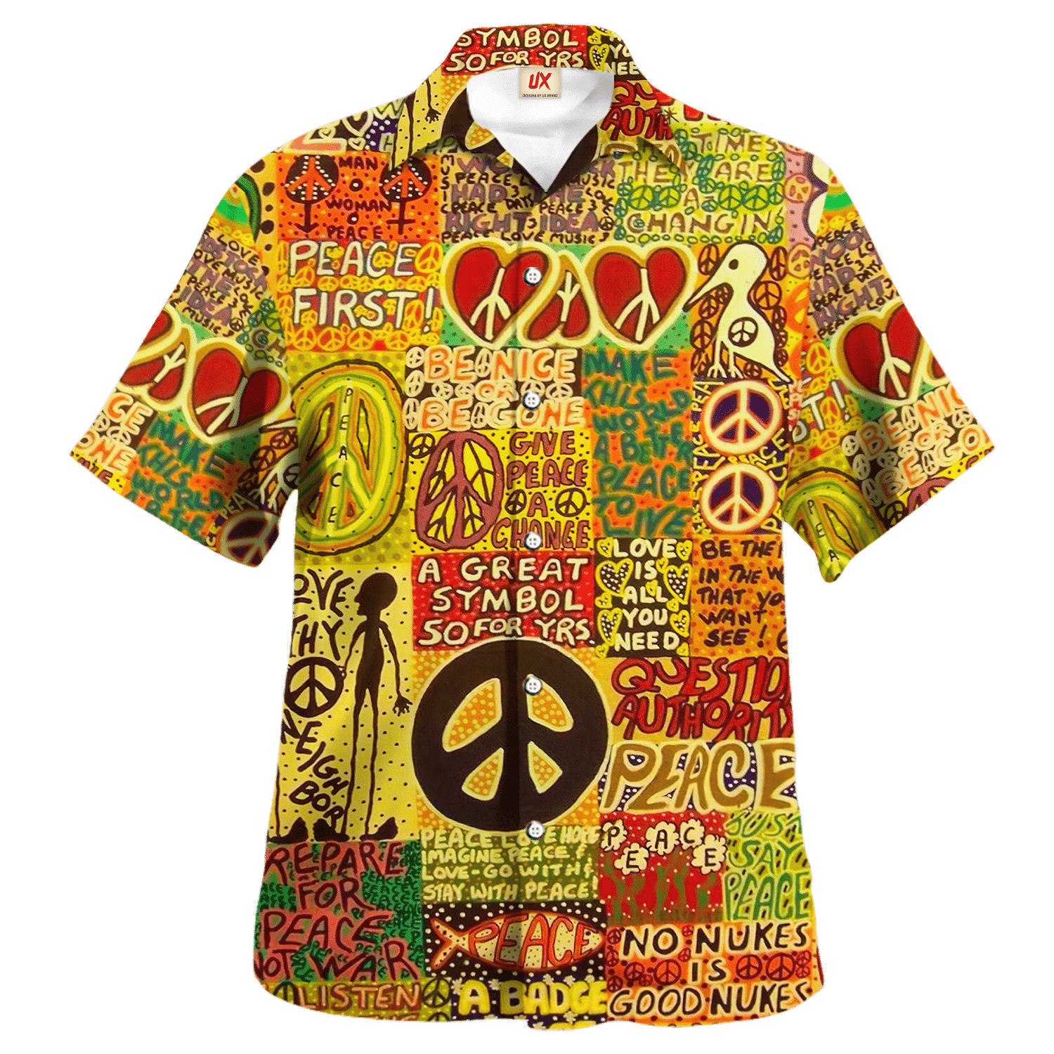 Hippie Hawaiian Vintage Festival Beach Style NV-HP-20 - Adult & Kids T-Shirts, Sweatshirts & Hoodies apparel design preview 1