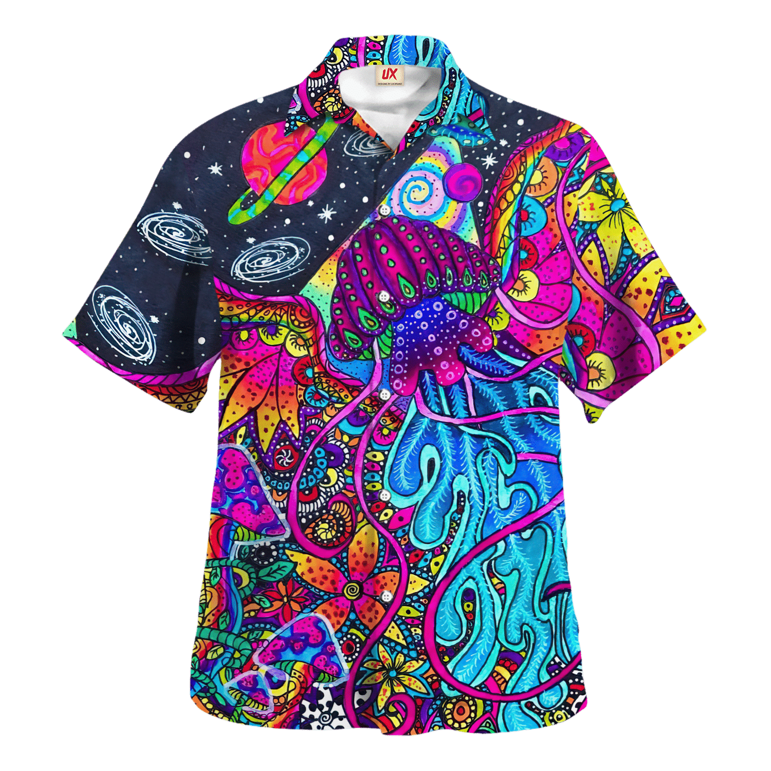 Hippie Hawaiian Groovy 70s Festival Style HBL-HP-40 - Adult & Kids T-Shirts, Sweatshirts & Hoodies apparel design preview 1