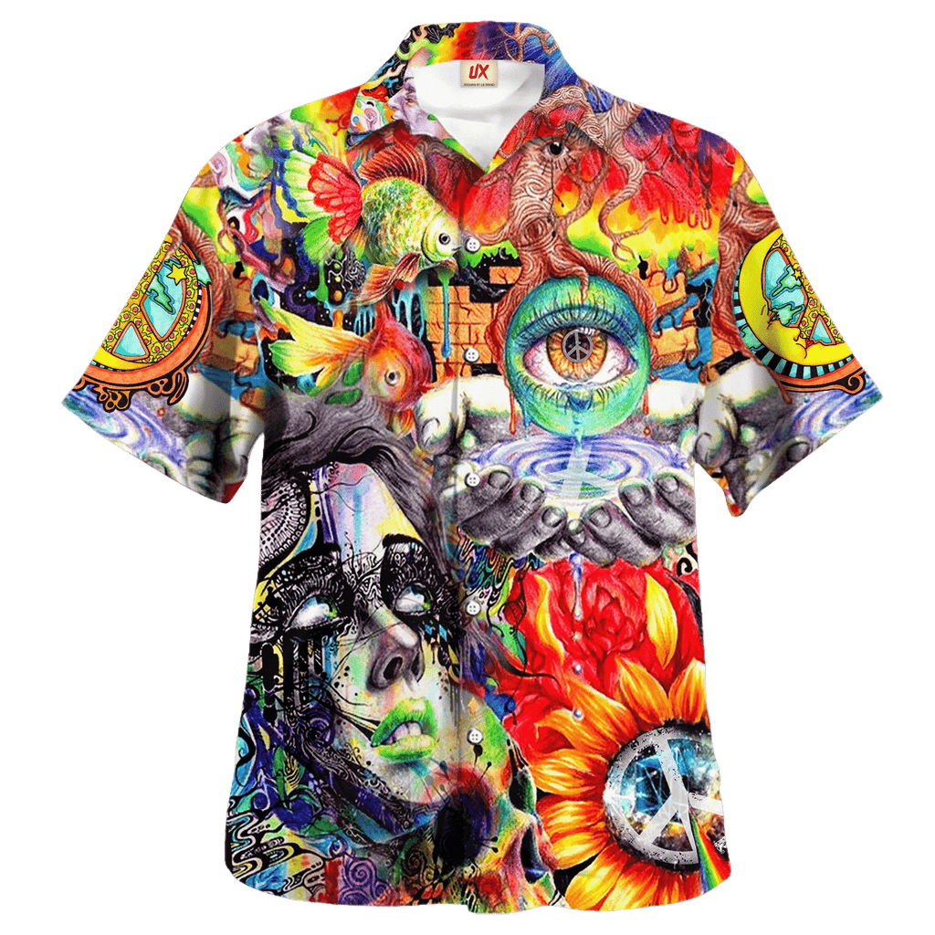 Hippie Hawaiian Retro Festival Beach Party Style - Adult & Kids T-Shirts, Sweatshirts & Hoodies apparel design preview 1