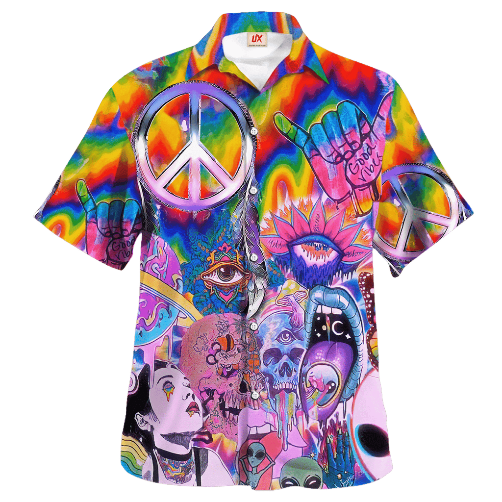 Hippie Hawaiian Groovy Summer Vacation Style NV-HP-36 - Adult & Kids T-Shirts, Sweatshirts & Hoodies apparel design preview 1