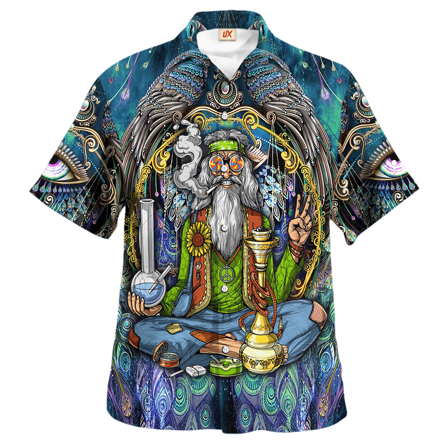 Hippie Hawaiian Retro 70s Summer Festival Style - Adult & Kids T-Shirts, Sweatshirts & Hoodies apparel design preview 1