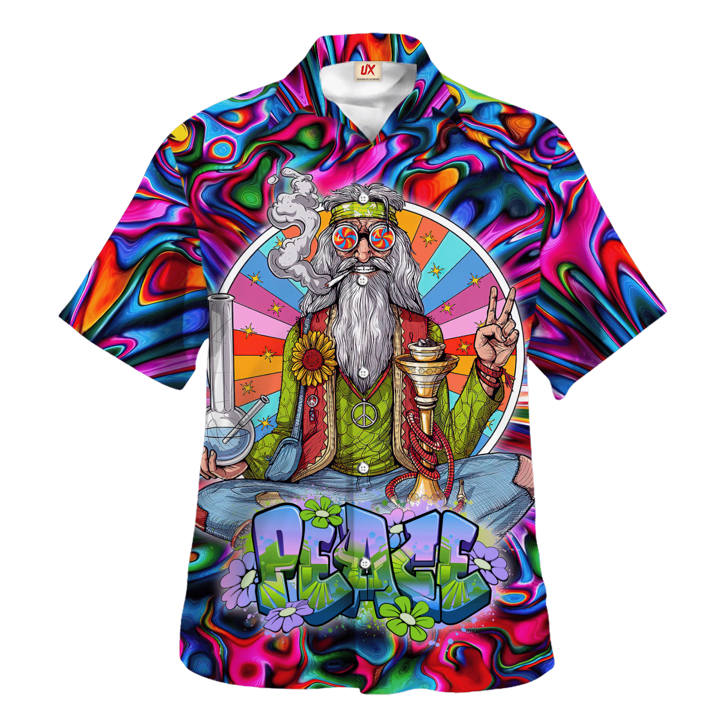 Hippie Hawaiian Groovy Retro Summer Party Style - Adult & Kids T-Shirts, Sweatshirts & Hoodies apparel design preview 1