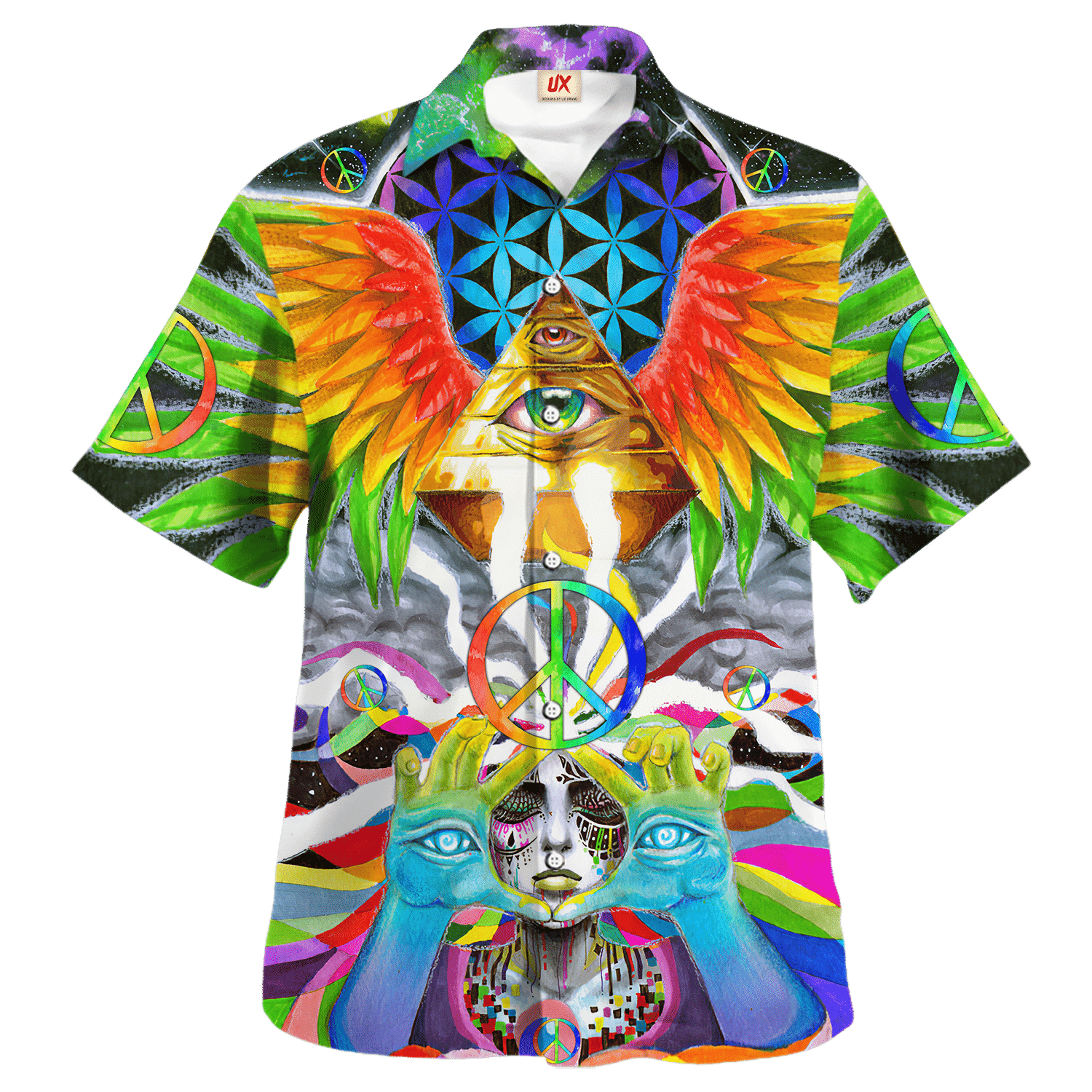 Hippie Hawaiian Vintage Festival Vacation Style - Adult & Kids T-Shirts, Sweatshirts & Hoodies apparel design preview 1