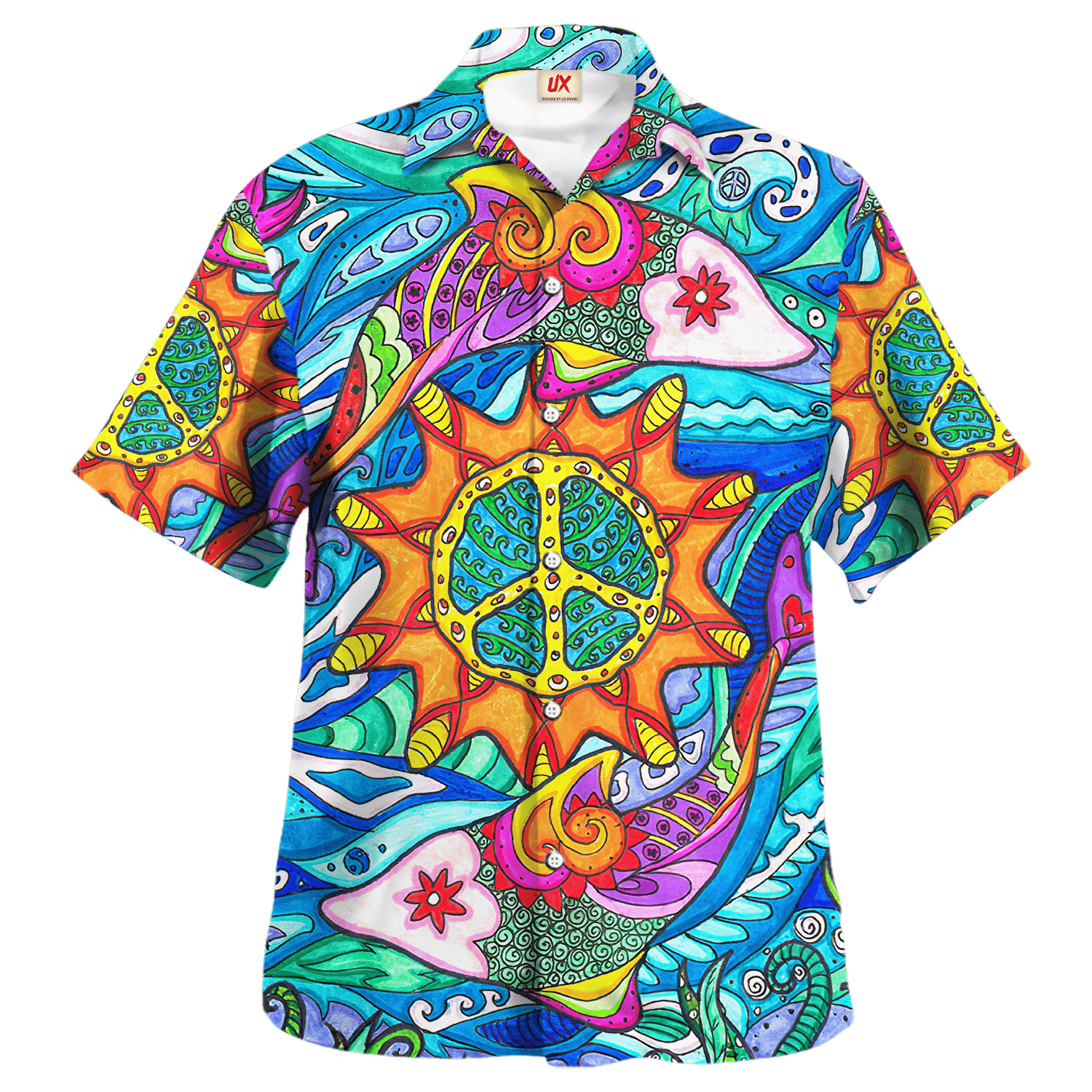 Hippie Hawaiian Vintage Retro Summer Festival Style - Adult & Kids T-Shirts, Sweatshirts & Hoodies apparel design preview 1