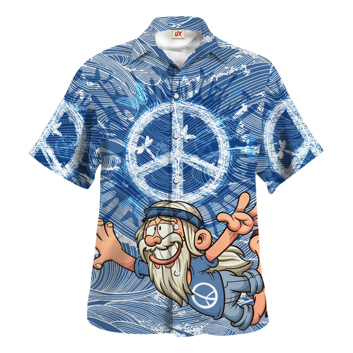 Hippie Hawaiian Groovy Festival Party Style HBL-HP-47 - Adult & Kids T-Shirts, Sweatshirts & Hoodies apparel design preview 1