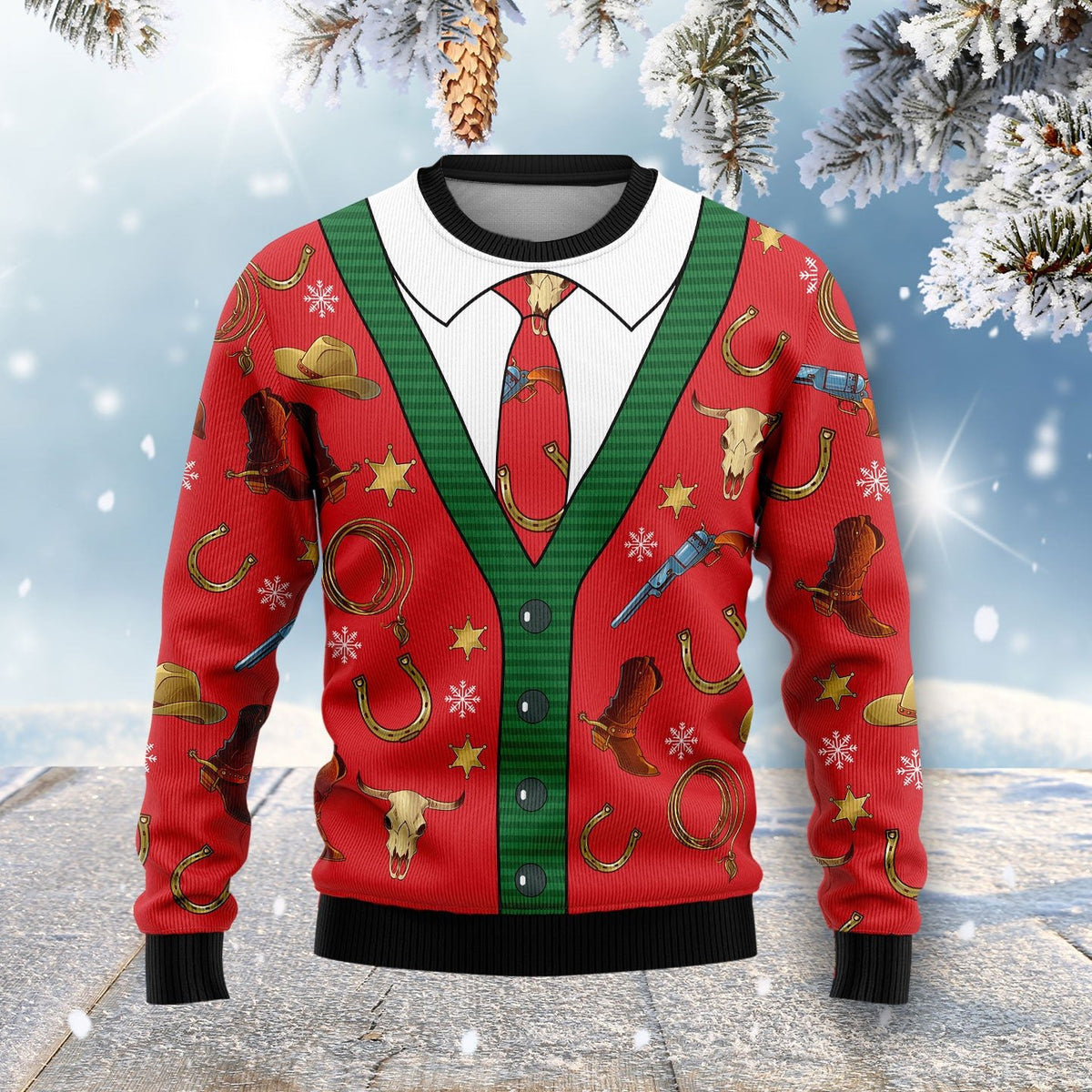 Santa beerd 3D Christmas Sweater - Holiday Gift product image 5