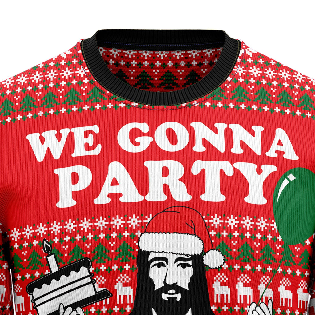 We gonna party 3D Christmas Sweater - Holiday Gift product image 2