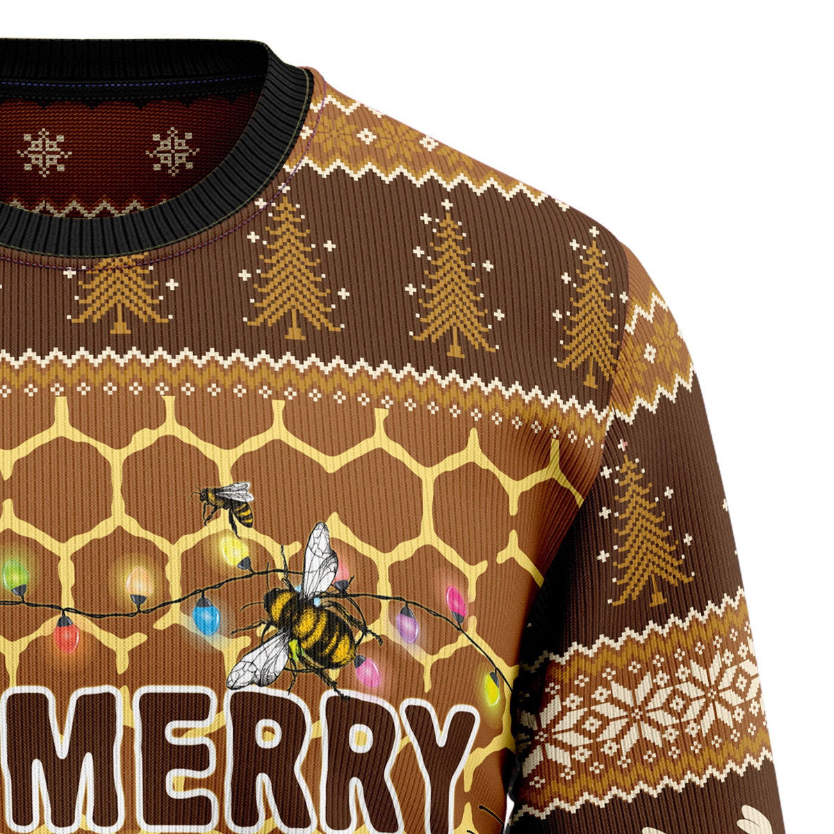 Bee merry 3D Christmas Sweater - Holiday Gift product image 3