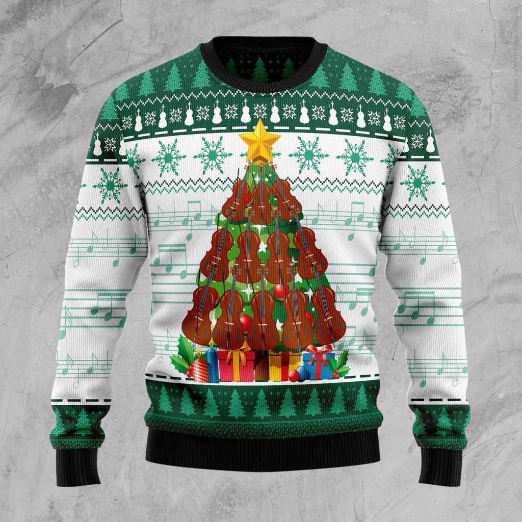 Cello pine tree 3D Christmas Sweater - Holiday Gift product image