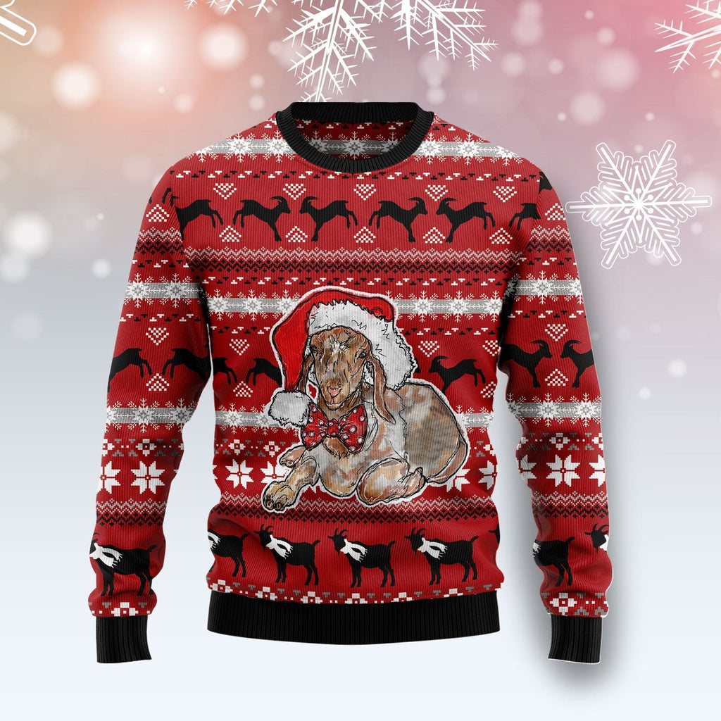Santa goat 3D Christmas Sweater - Holiday Gift product image