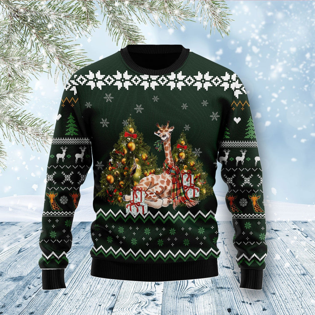 Giraffe holiday 3D Christmas Sweater - Holiday Gift product image