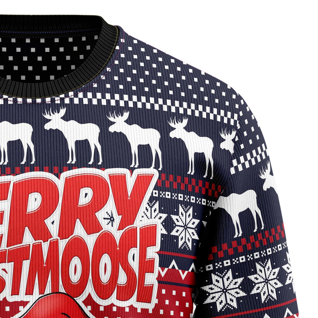 Moose merry 3D Christmas Sweater - Holiday Gift product image 3
