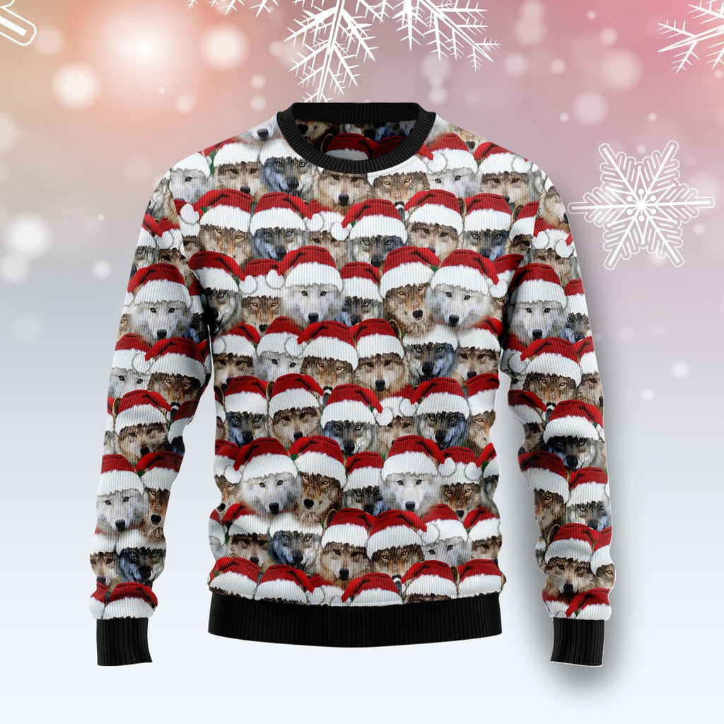 Santa wolf 3D Christmas Sweater - Holiday Gift product image