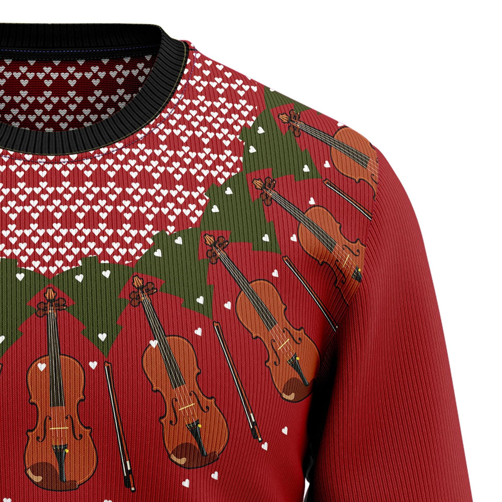 Violin 3D Christmas Sweater - Holiday Gift product image 3