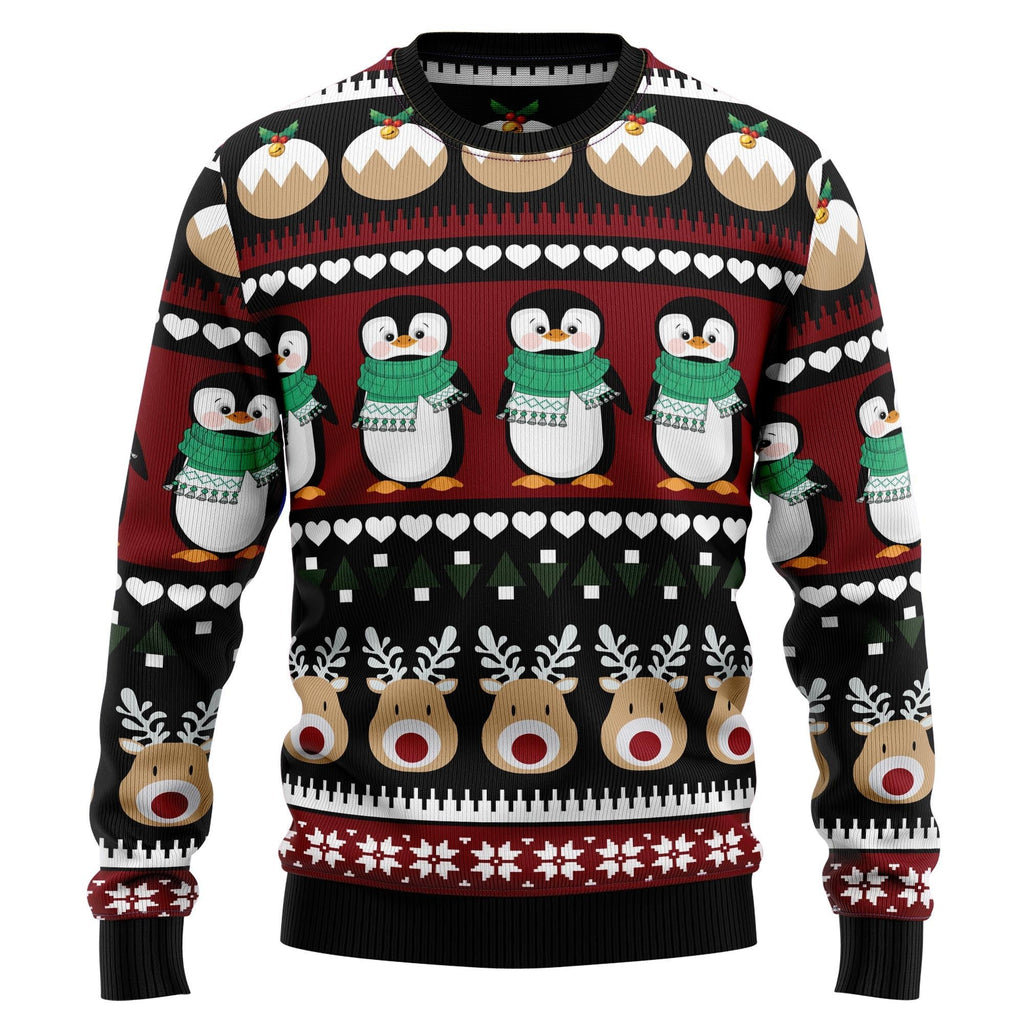 Penguin group 3D Christmas Sweater - Holiday Gift product image