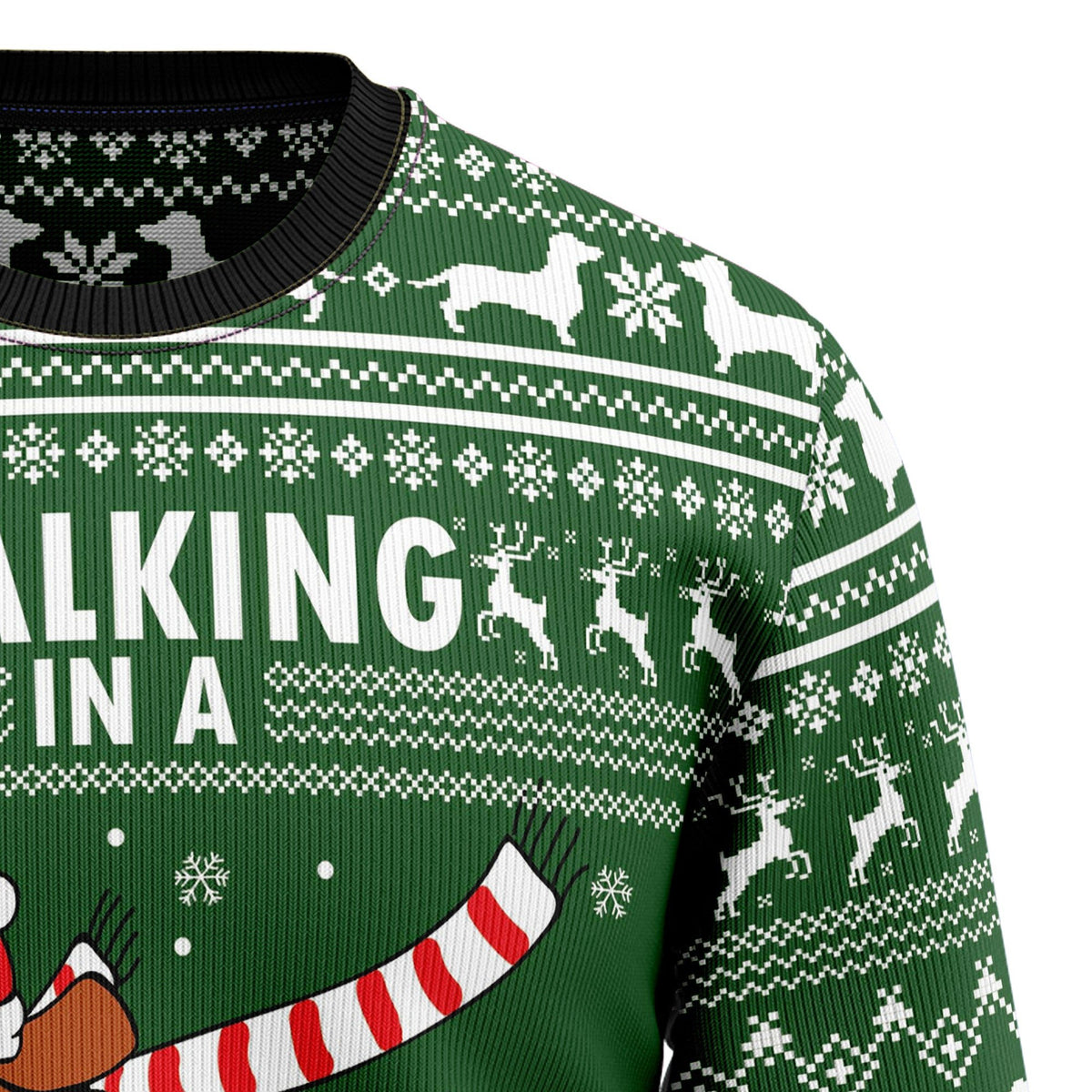 Dachshund weiner wonderland 3D Christmas Sweater - Holiday Gift product image 3