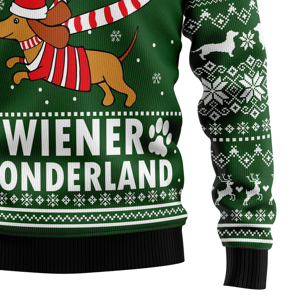 Dachshund weiner wonderland 3D Christmas Sweater - Holiday Gift product image 4